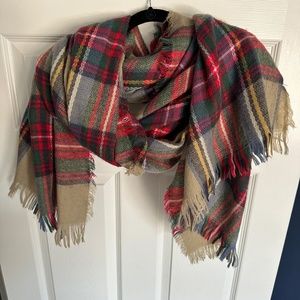 Red and Green Plaid Scarf